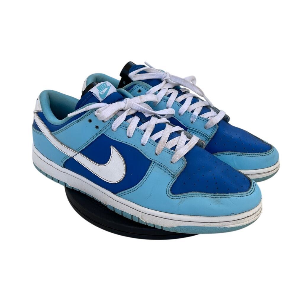 Mens Nike Dunk Low Retro QS DM0121-400 Leather Athletic Sneaker SZ 11.5 Blue - Picture 2 of 6